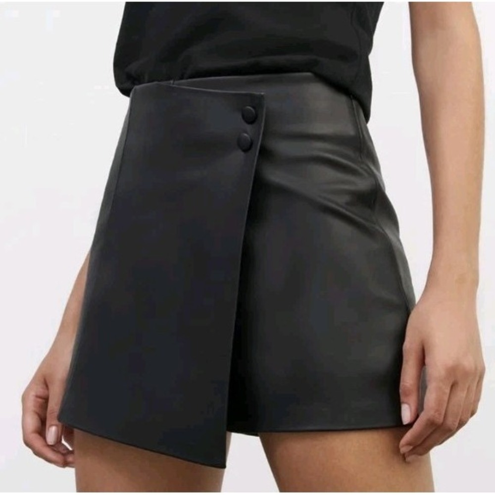 Marcella Womens Marcella NYC Lindy Skort M Waist 30 (8-10) Vegan Leather